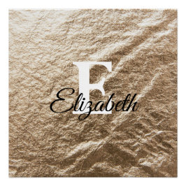  gemorste monogramtypografie goudpapier perfect poster