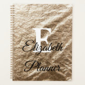 gemorste monogramtypografie goudpapier planner (Voorkant)