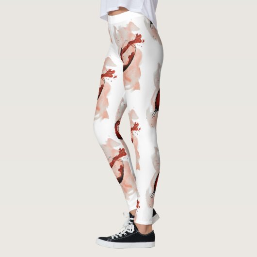 Gemorste rode wijn glas – Elegante en expressieve  Leggings (Links)