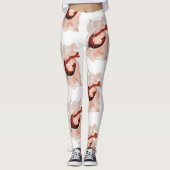 Gemorste rode wijn glas – Elegante en expressieve  Leggings (Voorkant)