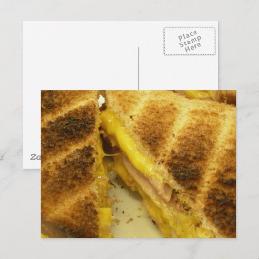 Gemoste ham en kaas briefkaart (Voorkant / Achterkant)