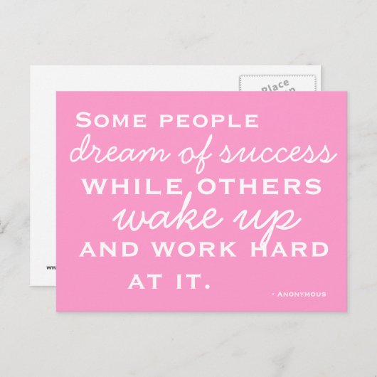 Gemotiveerd en geïnspireerd Briefkaart (Voorkant / Achterkant)