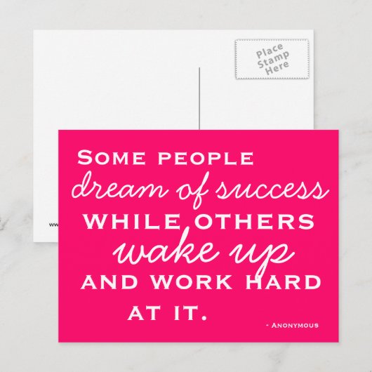 Gemotiveerd en geïnspireerd Briefkaart (Voorkant / Achterkant)