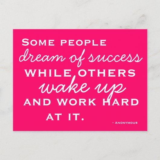 Gemotiveerd en geïnspireerd Briefkaart (Voorkant)