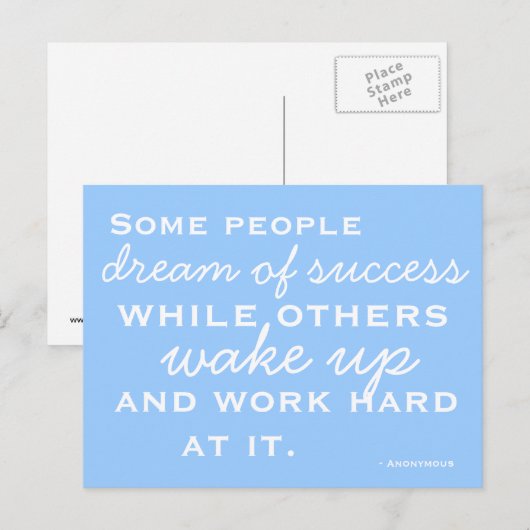Gemotiveerd en geïnspireerd Briefkaart (Voorkant / Achterkant)