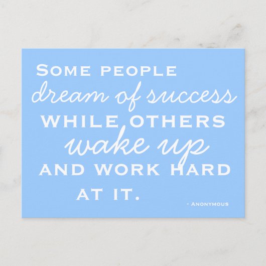 Gemotiveerd en geïnspireerd Briefkaart (Voorkant)
