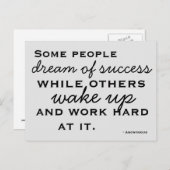 Gemotiveerd en geïnspireerd succes van het Briefka Briefkaart (Voorkant / Achterkant)