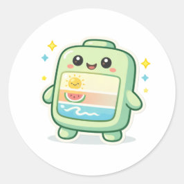 Gemotiveerd Ronde Sticker