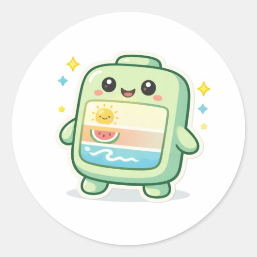 Gemotiveerd Ronde Sticker (Voorkant)