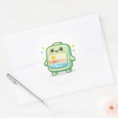 Gemotiveerd Ronde Sticker (Envelop)