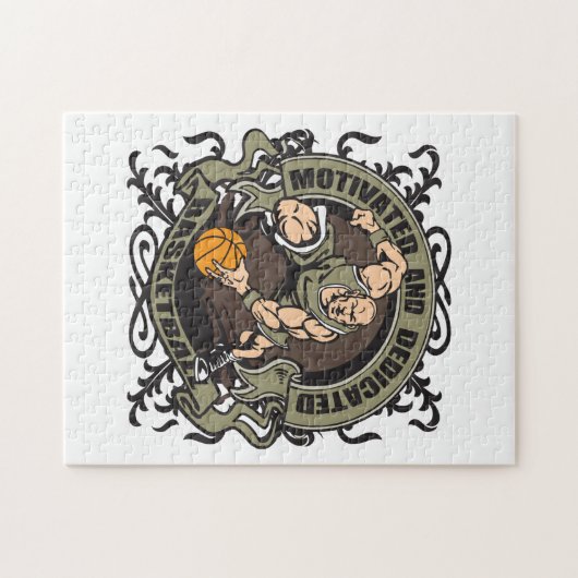 Gemotiveerde Basketball Legpuzzel (Horizontaal)