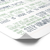 Gemotiveerde Mastery Manifesto (11x16 inch) Poster (Hoek)