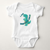 GEMOTIVEERDE SCHATTIGEE DINO - T-REX ROMPER (Voorkant)