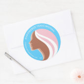 Gemotiveerde Trans Woman 3" Sticker (#A) Blad van  (Envelop)