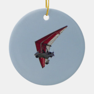 Gemotoriseerde hangglider keramisch ornament