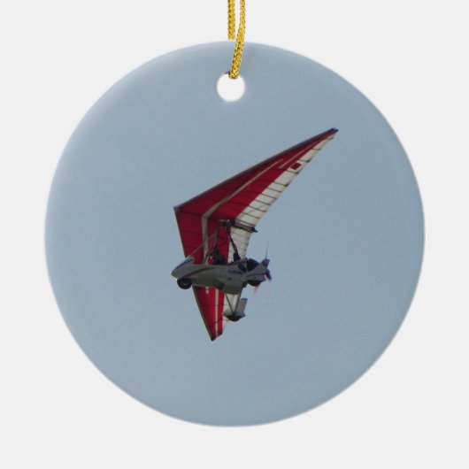 Gemotoriseerde hangglider keramisch ornament (Voorkant)