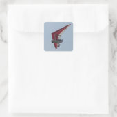 Gemotoriseerde hangglider vierkante sticker (Tas)