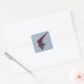 Gemotoriseerde hangglider vierkante sticker (Envelop)
