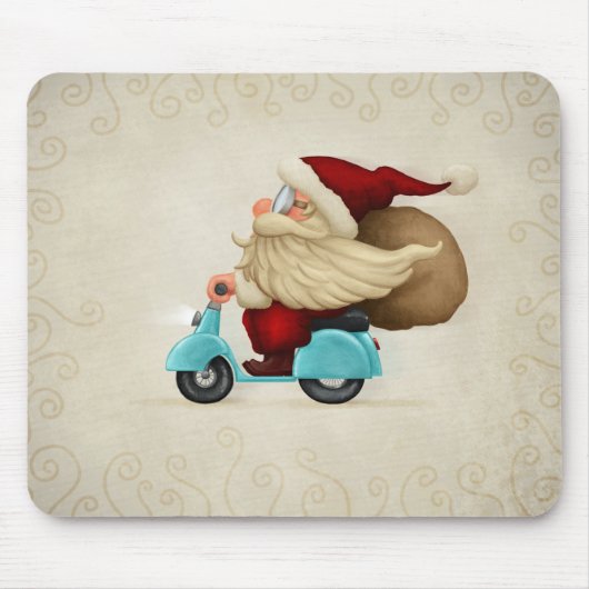 Gemotoriseerde kerstman muismat (Voorkant)