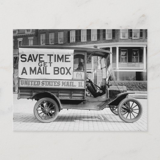 Gemotoriseerde Mail Wagon van de US Post Kantoor. Briefkaart (Voorkant)