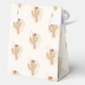 Gemotoriseerde minimalistische Boho Desert Cactus Bedankdoosjes (Achterkant)