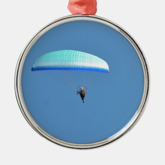 Gemotoriseerde Paraglider Metalen Ornament (Voorkant)