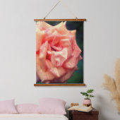 Gemotteld Roos Petals Peach Hangend Wandkleed (Slaapkamer)