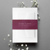 Gemottled Cabernet Personalized Weddenschap Uitnodigingen Wikkel