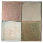 Gemottled gemarmerde aardtoonset van 4 wanddecor-k tegeltje (Voorkant)