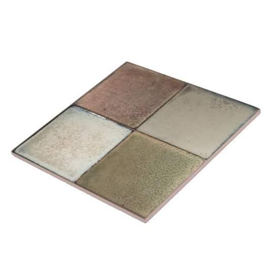 Gemottled gemarmerde aardtoonset van 4 wanddecor-k tegeltje (Zijkant)