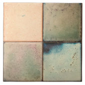 Gemottled gemarmerde aardtoonset van 4 wanddecor-k tegeltje (Voorkant)