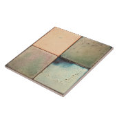 Gemottled gemarmerde aardtoonset van 4 wanddecor-k tegeltje (Zijkant)