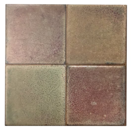 Gemottled gemarmerde aardtoonset van 4 wanddecor-k tegeltje (Voorkant)