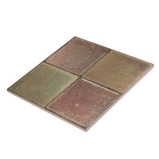 Gemottled gemarmerde aardtoonset van 4 wanddecor-k tegeltje (Zijkant)