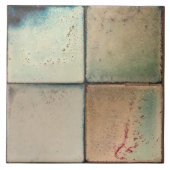 Gemottled gemarmerde aardtoonset van 4 wanddecor tegeltje (Voorkant)