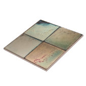 Gemottled gemarmerde aardtoonset van 4 wanddecor tegeltje (Zijkant)