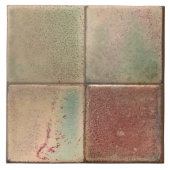 Gemottled gemarmerde aardtoonset van 4 wanddecor tegeltje (Voorkant)