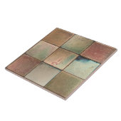 Gemottled gemarmerde aardtoonset van 9 wanddecor tegeltje (Zijkant)