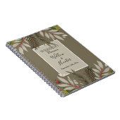 Gemoute botanische stoffen op Tan Wedding Planner Notitieboek (Rechterzijde)