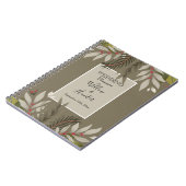 Gemoute botanische stoffen op Tan Wedding Planner Notitieboek (Linkerzijde)