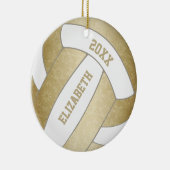 Gemoute goudvolleybal keramisch ornament (Rechts)