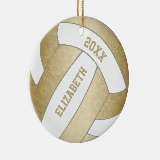 Gemoute goudvolleybal keramisch ornament (Rechts)