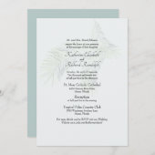 Gemouteerde Tropische Soft Tone 2 Venue Wedding We Kaart (Voorkant / Achterkant)