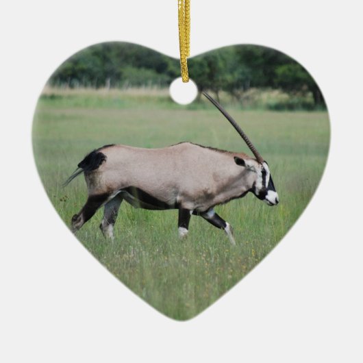 Gemsbok antelope keramisch ornament (Voorkant)
