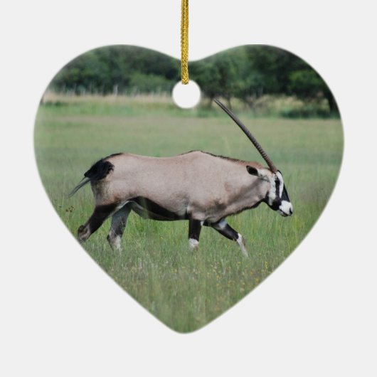 Gemsbok antelope keramisch ornament (Achterkant)