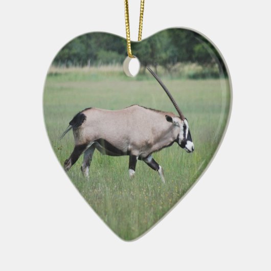 Gemsbok antelope keramisch ornament (Links)