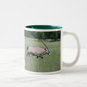 Gemsbok antelope tweekleurige koffiemok