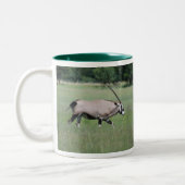 Gemsbok antelope tweekleurige koffiemok (Links)