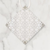 Gemstenen Abstract Modern Print Metallic Bedankjes Labels (Achterkant)