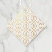 Gemstenen Abstract Modern Print Metallic Bedankjes Labels (Voorkant)